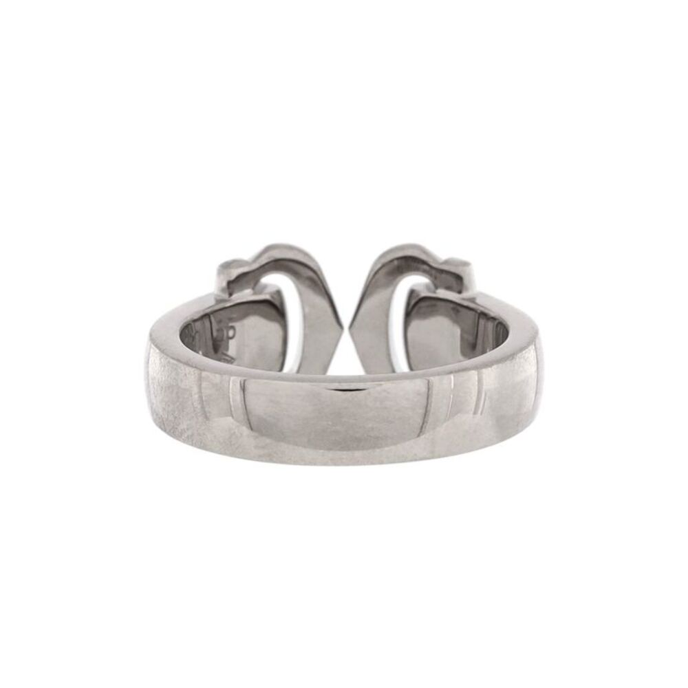 Cartier Vintage C de Cartier Ring 18K White Gold with Diamonds - - Picture 3 of 4